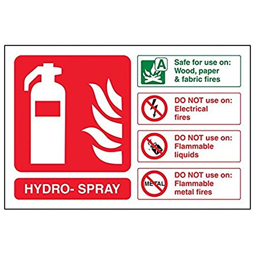 VSafety "Hydro-Spray ID" Schild, Querformat, 3 Stück, 150mm x 100mm, 3 von V Safety