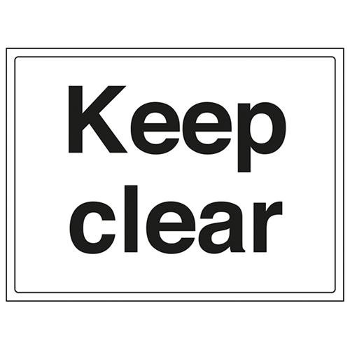 VSafety Keep Clear Parkplatzschild, Querformat, 400 x 300 mm, Vinyl von V Safety