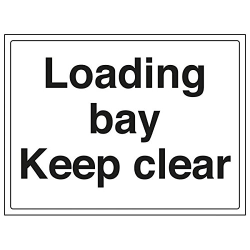 VSafety "Loading Bay Keep Clear" Schild, Querformat, 3 Stück, 400mm x 300mm, 3 von V Safety