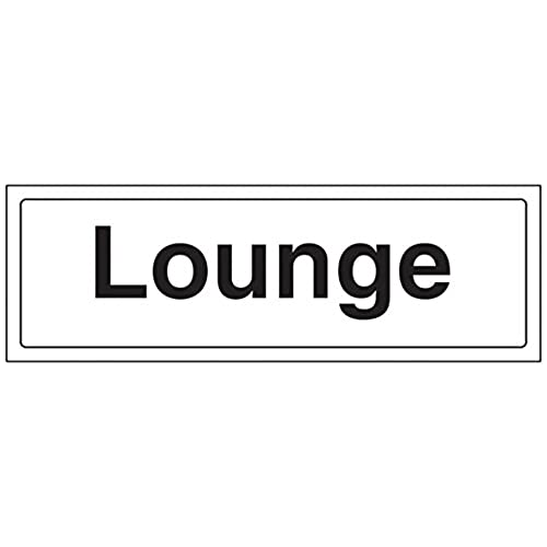 VSafety Lounge-Türschild, Querformat, 300 mm x 100 mm, 1 mm starrer Kunststoff von V Safety