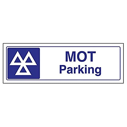 VSafety MOT Parkplatz-Garagenschild, Querformat, 300 x 100 mm, 1 mm starrer Kunststoff von V Safety