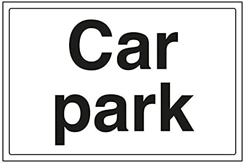VSafety Parkplatzschild – Querformat – 300 mm x 200 mm – 1 mm starrer Kunststoff von V Safety