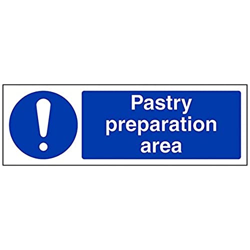 VSafety Pastry Preparation Area Schild – Querformat, 300 mm x 100 mm, Vinyl von V Safety