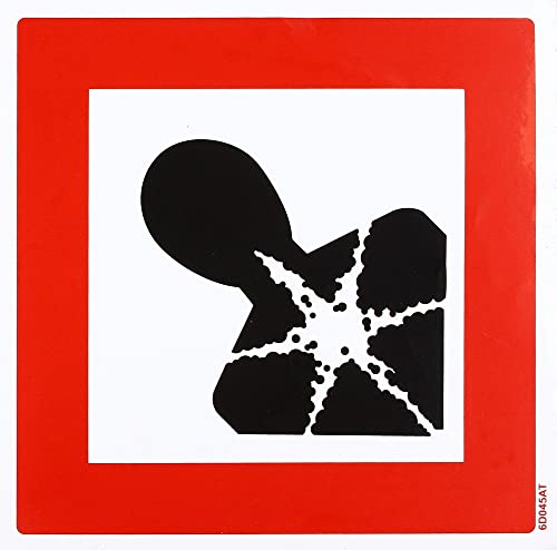 VSafety Respiratory Sensitizer Warning Hazard Diamond Sign - Quadratisch - 200mm x 200mm - Selbstklebendes Vinyl von V Safety