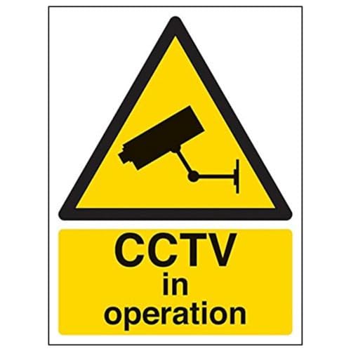 VSafety Schild "CCTV In Operation", Hochformat, 3 Stück, 150mm x 200mm, 3 von V Safety
