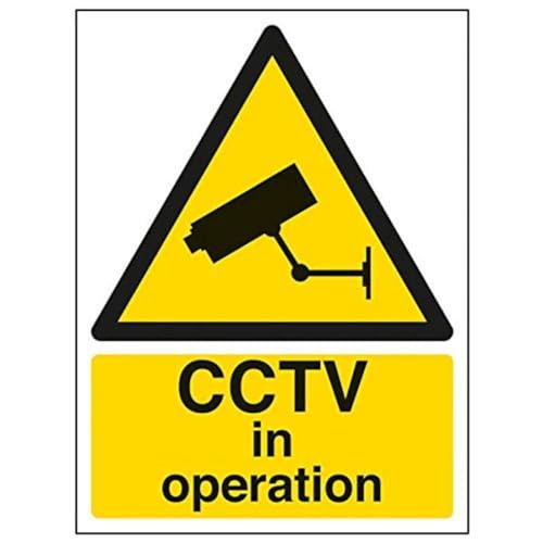 VSafety Schild "CCTV In Operation", Hochformat, 3 Stück, 300mm x 400mm, 3 von V Safety