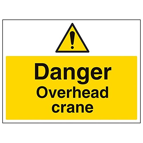 VSafety Schild "Danger Overhead Crane", Querformat, 3 Stück, 400mm x 300mm, 3 von V Safety