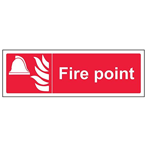 VSafety Schild "Fire Point", Querformat, 3 Stück, 300mm x 100mm, 3 von V Safety