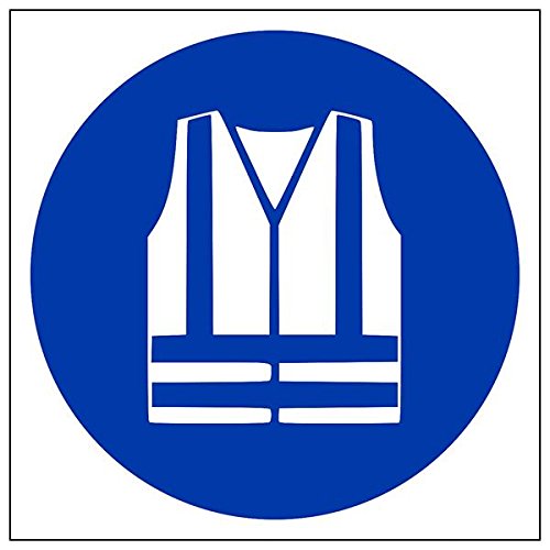 VSafety Schild "High Visibility Clothing Logo", quadratisch, 3 Stück, 200mm x 200mm, 3 von VSafety