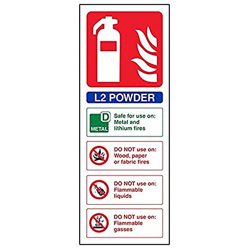 VSafety Schild "L2 Powder ID", Hochformat, 3 Stück, 75mm x 200mm, 3 von V Safety