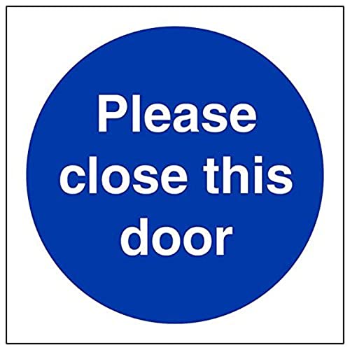 VSafety Schild "Please Close This Door", quadratisch, 3 Stück, 100mm x 100mm, 3 von V Safety