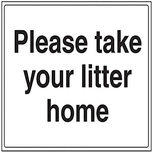 VSafety Schild "Please Take Your Litter Home, Thank You", Querformat, 600 x 450 mm, 1 mm Hartplastik von V Safety