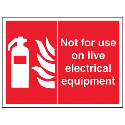 VSafety Schild mit Aufschrift "Not For Use On Live Electrical Equipment", Querformat, 200 x 150 mm, 1 mm starrer Kunststoff von V Safety