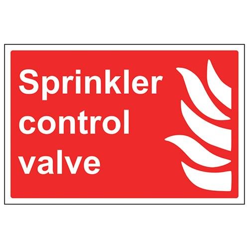 VSafety Sprinkler Control Ventilschild – Querformat – 300 mm x 200 mm – 1 mm starrer Kunststoff von V Safety