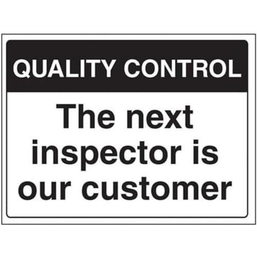 VSafety The Next Inspector Is Our Customer Schild, Querformat, 400 x 300 mm, 1 mm von VSafety