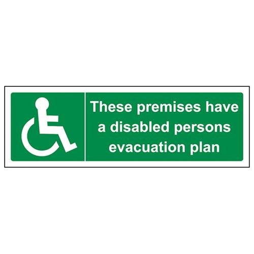 VSafety These Premises Have A Disabled Persons, Querformat, 300 x 100 mm, 1 mm starrer Kunststoff von V Safety