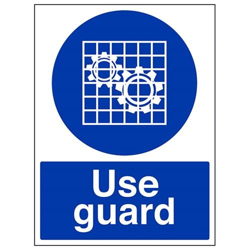 VSafety Use Guard Schild - Hochformat - 300 mm x 400 mm - Vinyl von V Safety