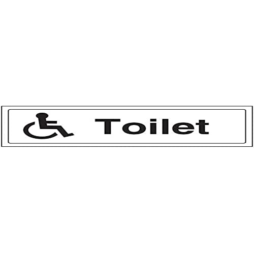 VSafety WC-Türschild für Behinderten, Querformat, 300 x 100 mm, 1 mm starrer Kunststoff von V Safety