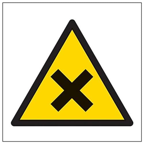 VSafety Warnschild "Warning Harmful Logo", quadratisch, 3 Stück, 100mm x 100mm, 3 von V Safety