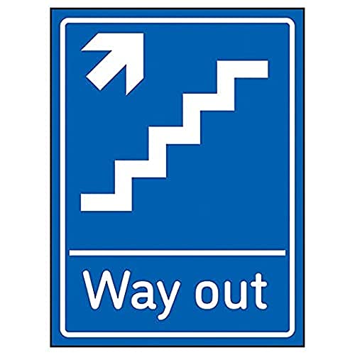 VSafety Way Out Pfeiltreppe rechts – 200 mm x 300 mm – 2 mm Polycarbonat von V Safety