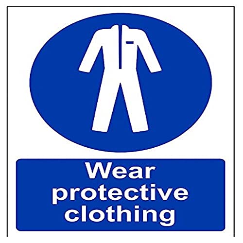 VSafety Wear Schutzkleidung, PSA-Schild, Hochformat, 150 x 200 mm, selbstklebend, Vinyl von VSafety