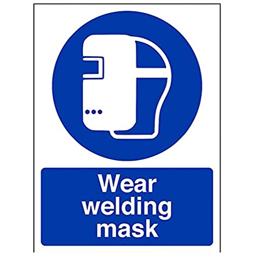 VSafety Wear Schweißmaske, PSA-Schild, Hochformat, 150 x 200 mm, 1 mm starrer Kunststoff von VSafety