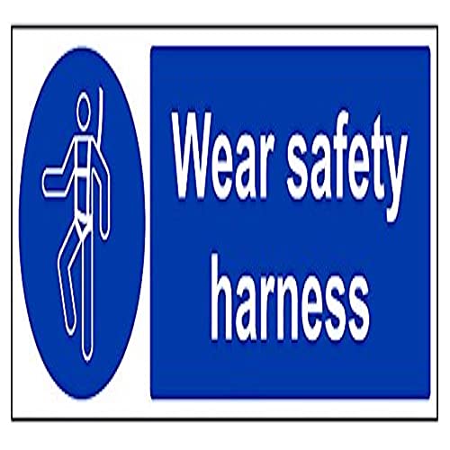 VSafety Wear Sicherheitsgeschirr-Schild, Querformat, 450 x 150 mm, Vinyl, selbstklebend, Querformat von V Safety