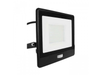 Bewegungssensor LED-Projektor 50W 4000lm 3000K SAMSUNG LED IP65 Kabel 1m Schwarz 5 Jahre Garantie 20289 von V-TAC