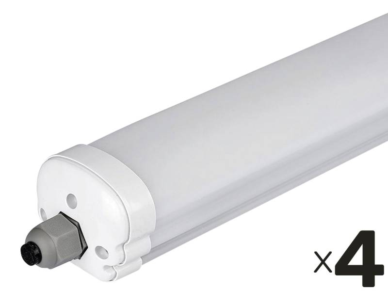 V-TAC LED-Feuchtraum-Wannenleuchte, 36W, 4320lm, 4500K, 1200mm, 4 Stk von V-TAC