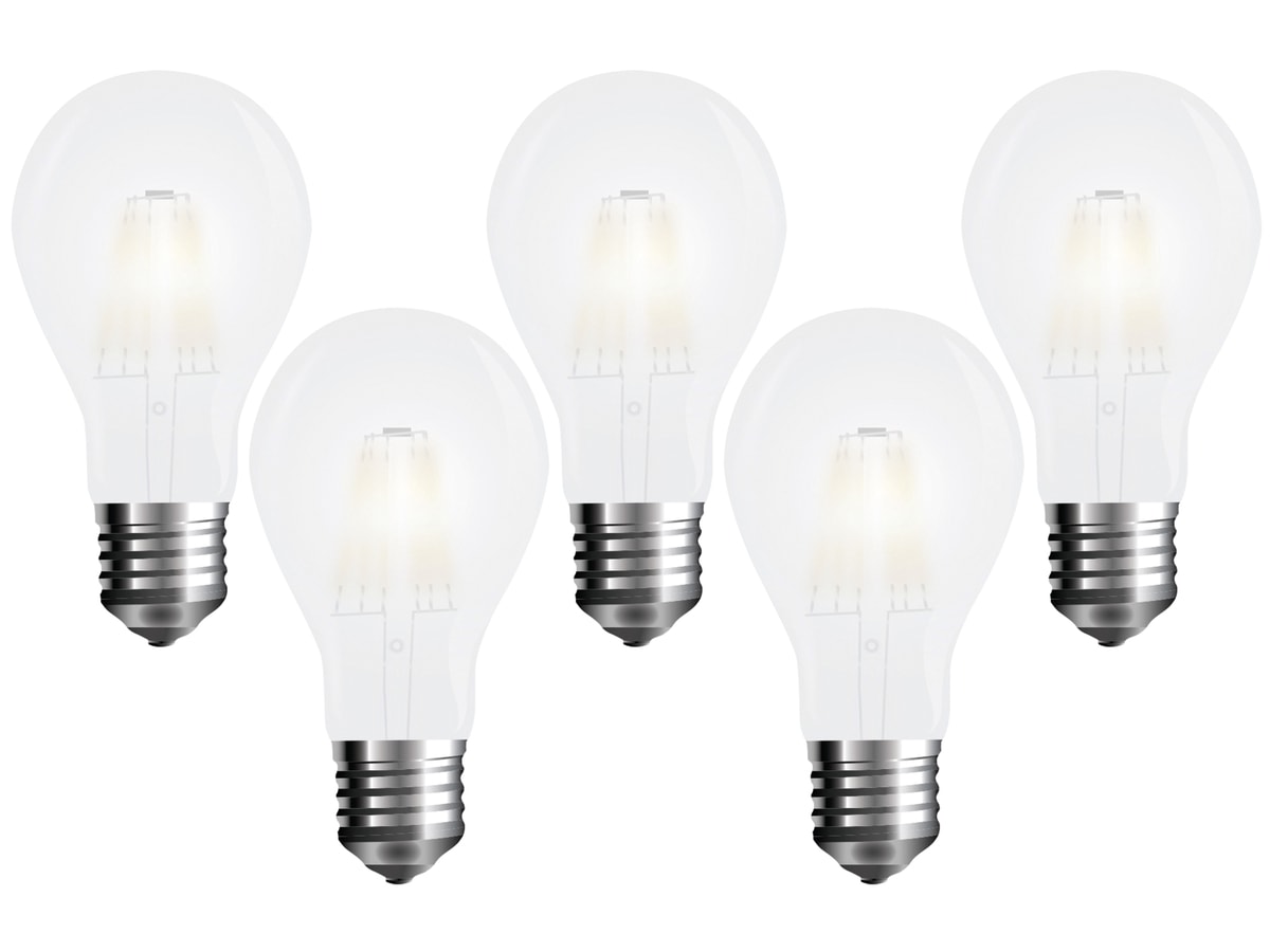 V-TAC LED-Lampe VT-2047 Frost, E27, EEK: E, 7 W, 840 lm, 2700 K, 5 Stück von V-TAC