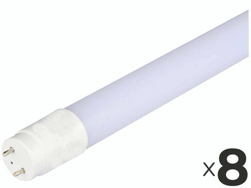 V-TAC LED-Röhre VT-1577, T8, G13, EEK: F, 20 W, 2100 lm, 3000 K, 1500 mm, 8 Stück von V-TAC
