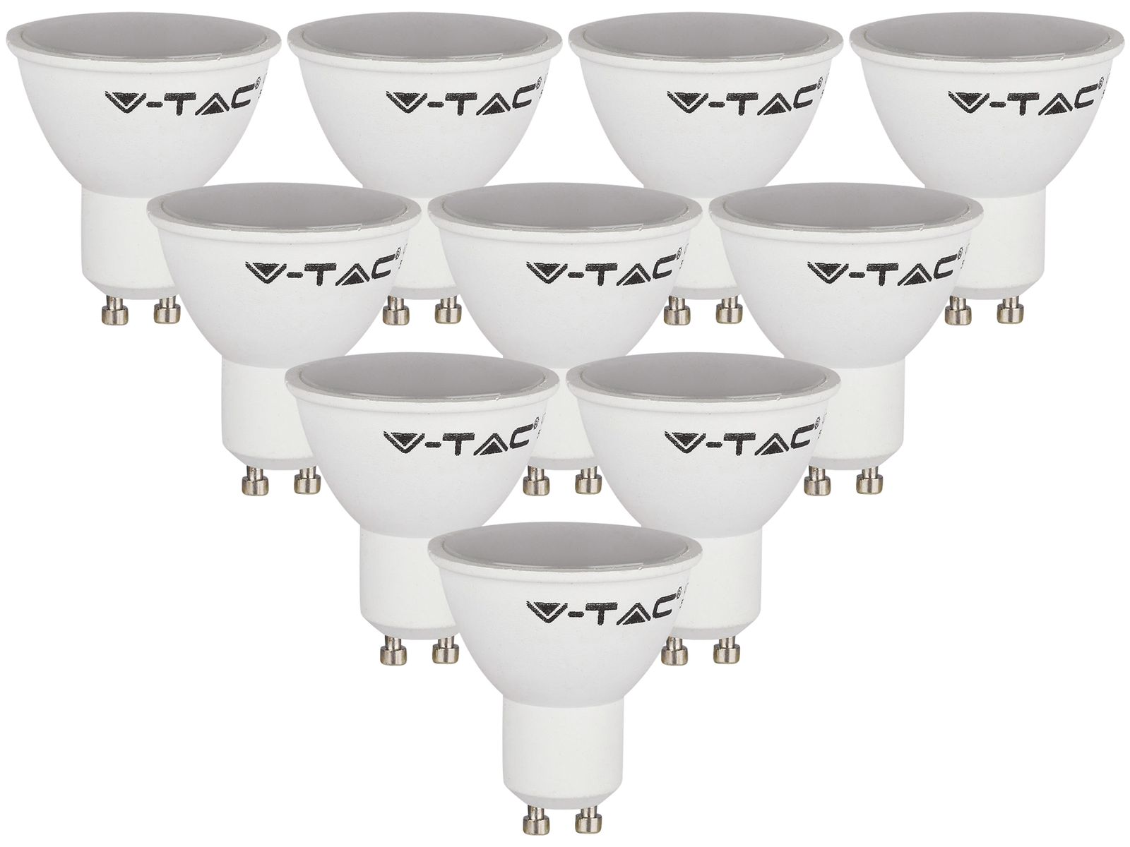V-TAC LED-SMD-Lampe, PAR16, GU10, EEK: F, 4,5W, 400lm, 3000K, 10 Stück von V-TAC