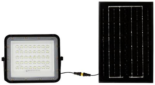 V-TAC VT-40W 7821 LED-Flutlichtstrahler, Solarmodul 6W Kaltweiß Schwarz von V-TAC