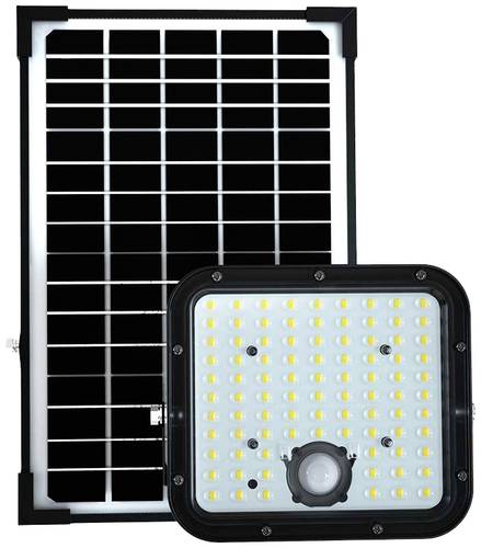 V-TAC VT-432 10310 LED-Flutlichtstrahler, Solarmodul 30W Neutralweiß Schwarz von V-TAC