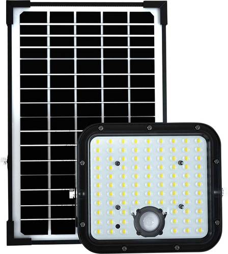 V-TAC VT-432 10310 LED-Flutlichtstrahler, Solarmodul 30W Neutralweiß Schwarz von V-TAC