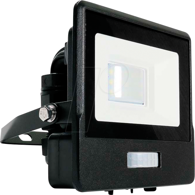 VT-20258 - LED-Flutlicht, 10 W, 735 lm, 6500 K, Sensor, schwarz von V-TAC