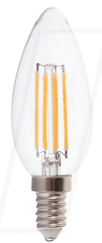 VT-214301 - LED-Lampe E14, 4 W, 400 lm, 2700 K, Filament von V-TAC
