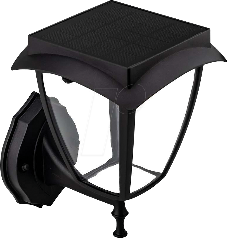 VT-2892 - LED Solar-Wandleuchte, 2 W,  3000/6000 K, schwarz, IP65 von V-TAC