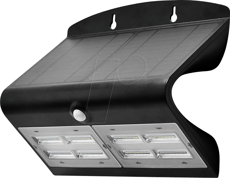 VT-8279 - LED-Solarleuchte, Wandleuchte, 8 W, 4000 K, schwarz, IP65 von V-TAC