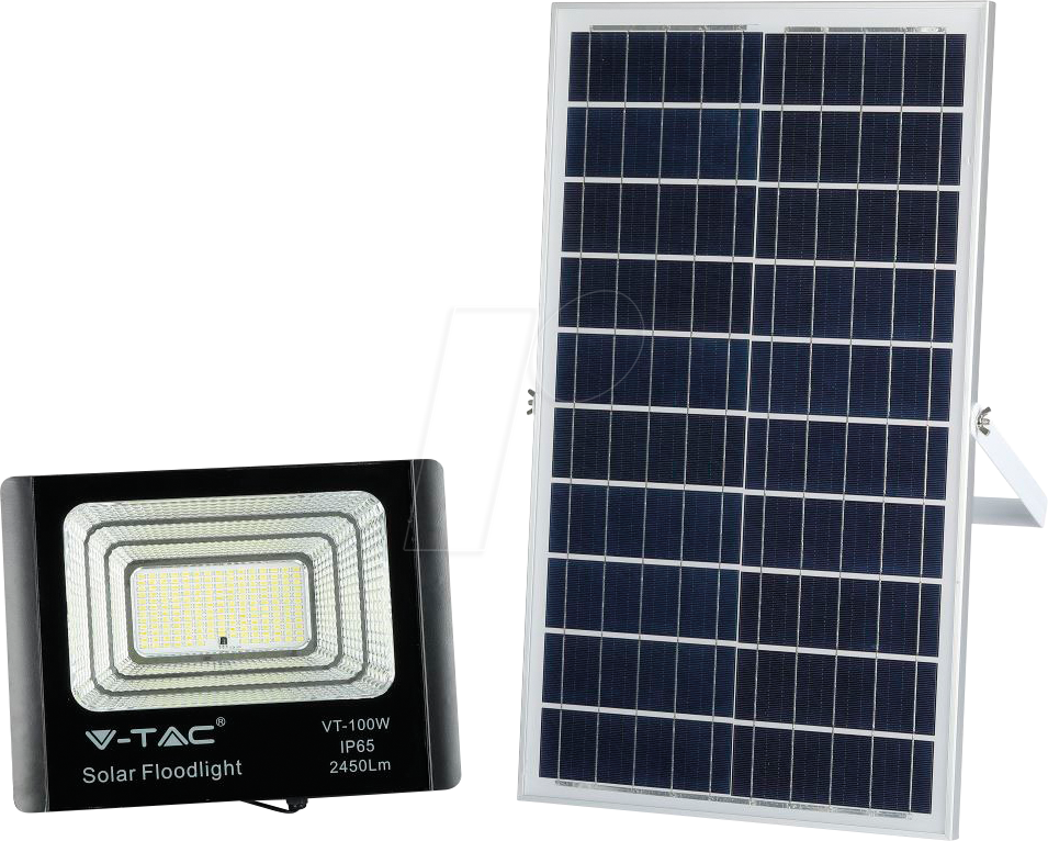 VT-8576 - LED-Flutlicht mit Solarpanel, 35 W, 4000K von V-TAC