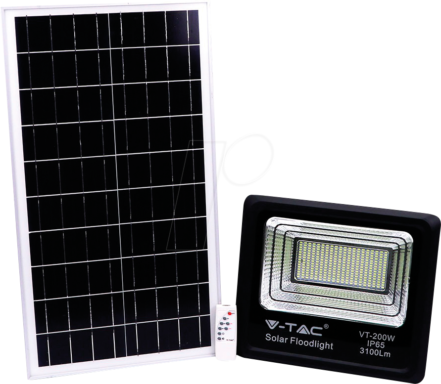 VT-8577 - LED-Flutlicht mit Solarpanel, 40 W, 4000K von V-TAC