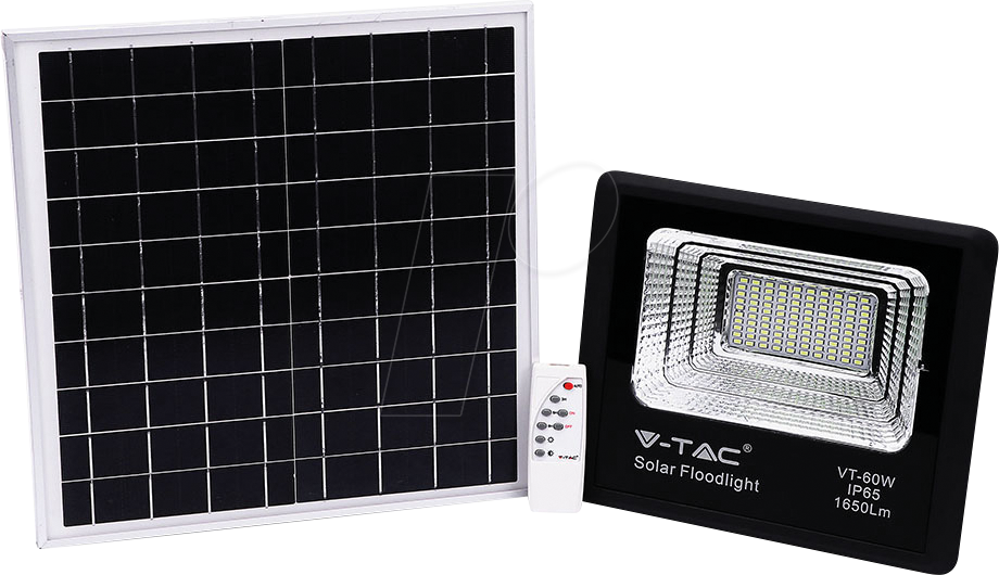 VT-94010 - LED-Flutlicht mit Solarpanel, 20 W, 6000 K VT-94010 - LED-Flutlicht mit Solarpanel, 20 W, 6000 K von V-TAC