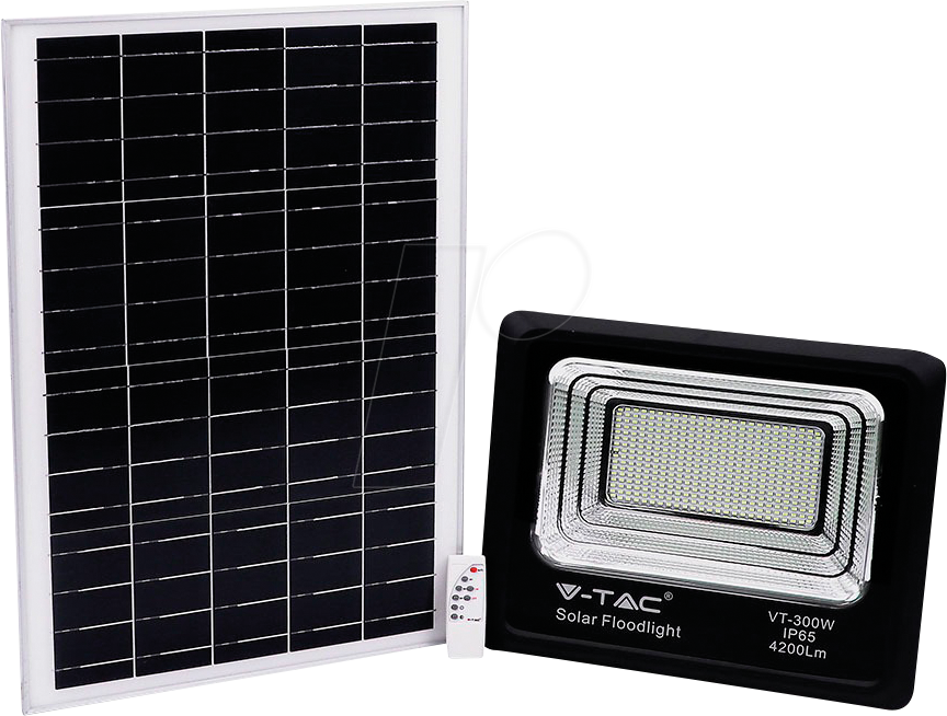 VT-94027 - LED-Flutlicht mit Solarpanel, 50 W, 6000 K von V-TAC