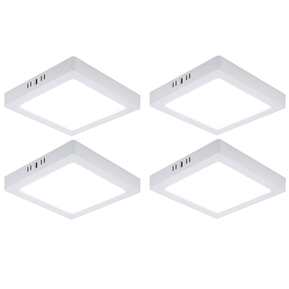 4er Set LED Deckenleuchte, Aufbau-Panel, Kunststoff, weiß, L 21,4 cm von V-Tac
