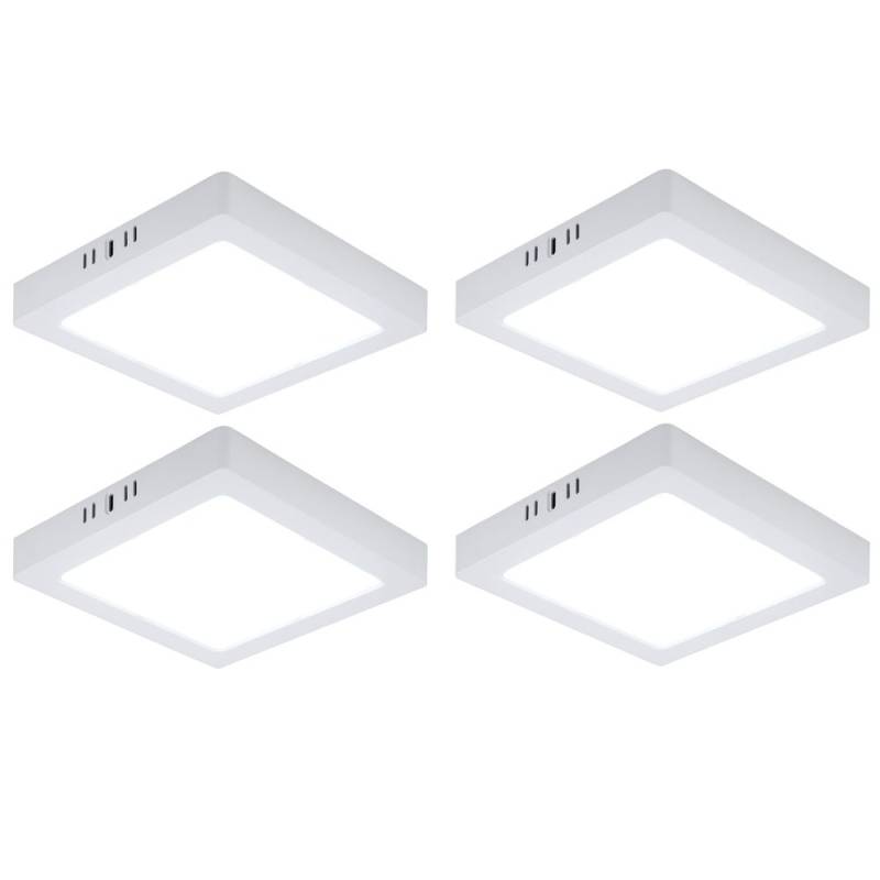4er Set LED Deckenleuchte, Aufbau-Panel, Kunststoff, weiß, L 21,4 cm von V-Tac