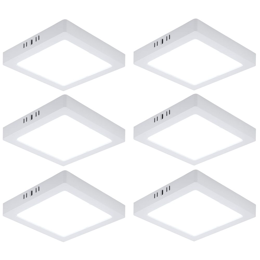 6er Set LED Deckenleuchte, Aufbau-Panel, Kunststoff, weiß, L 21,4 cm von V-Tac