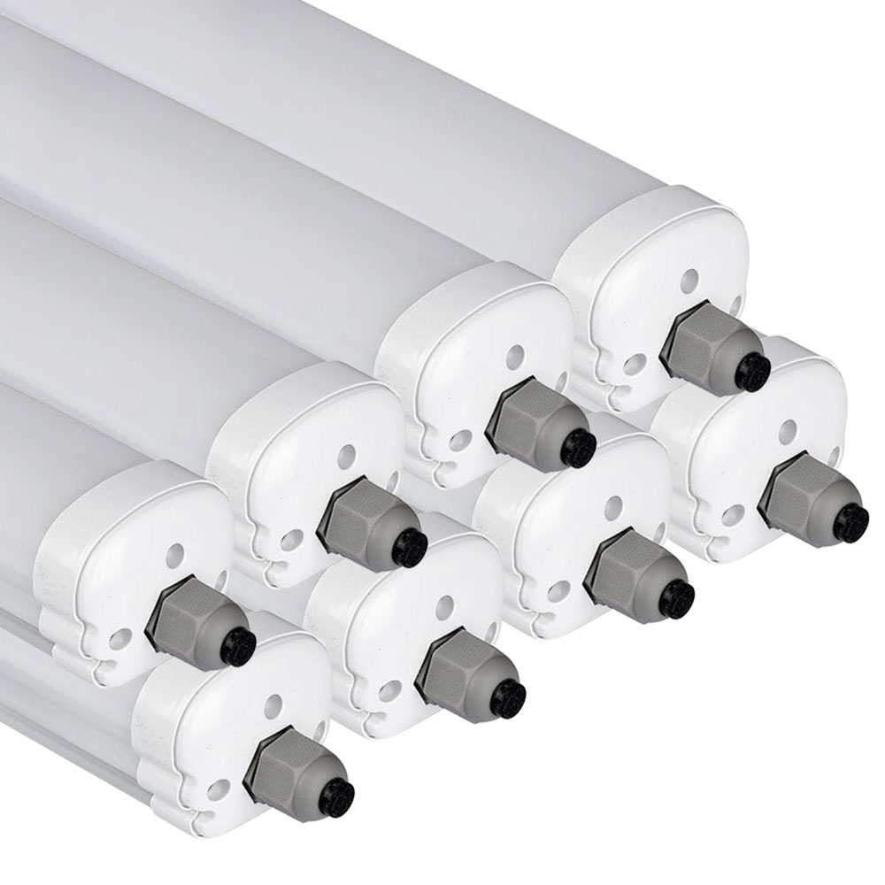 8er Set LED Wannenleuchten, 4320 Lumen, Kaltweiß, L 120 cm von V-Tac