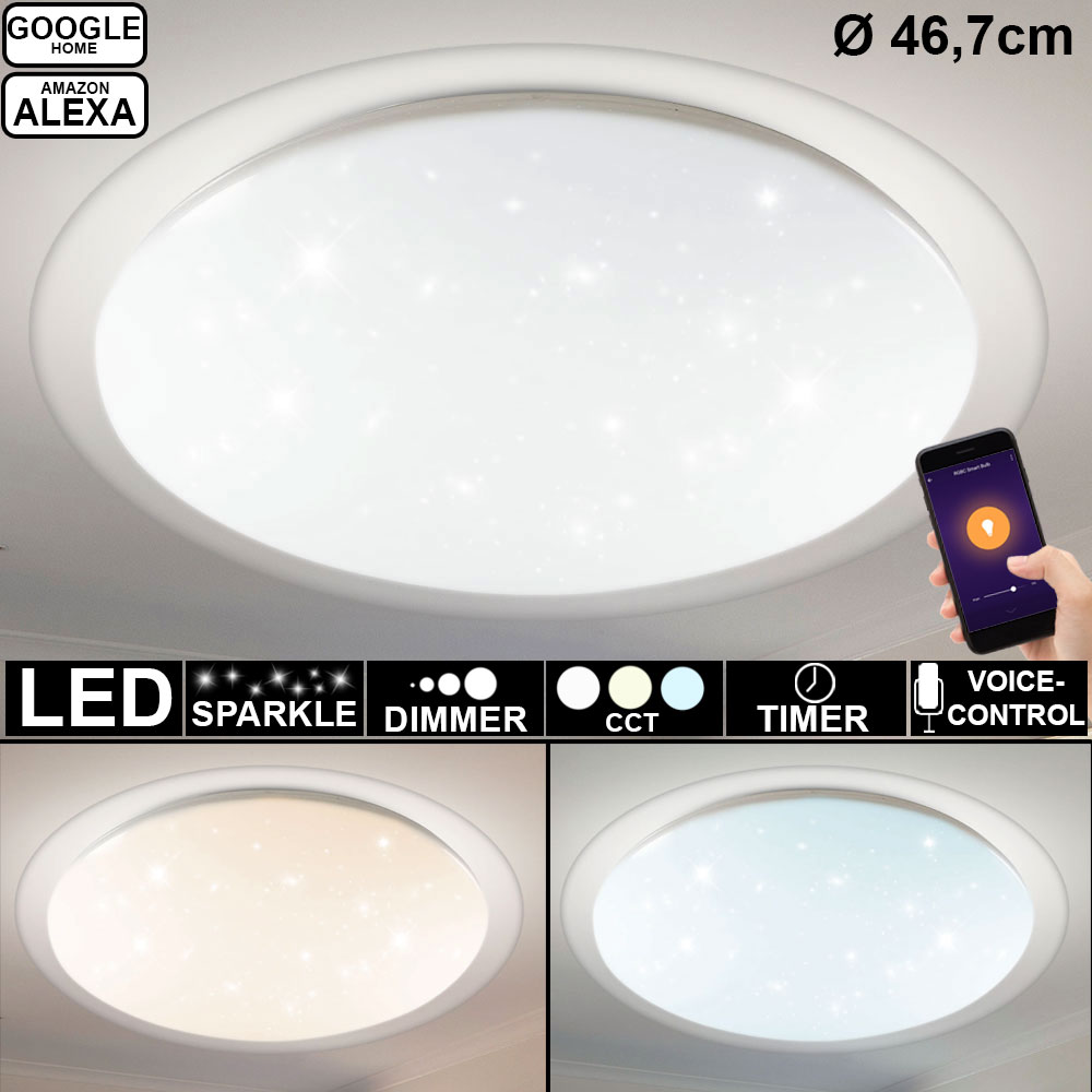 LED Deckenleuchte, Sterneneffekt, App- und Sprachsteuerung, CCT, VT-5141 von V-Tac