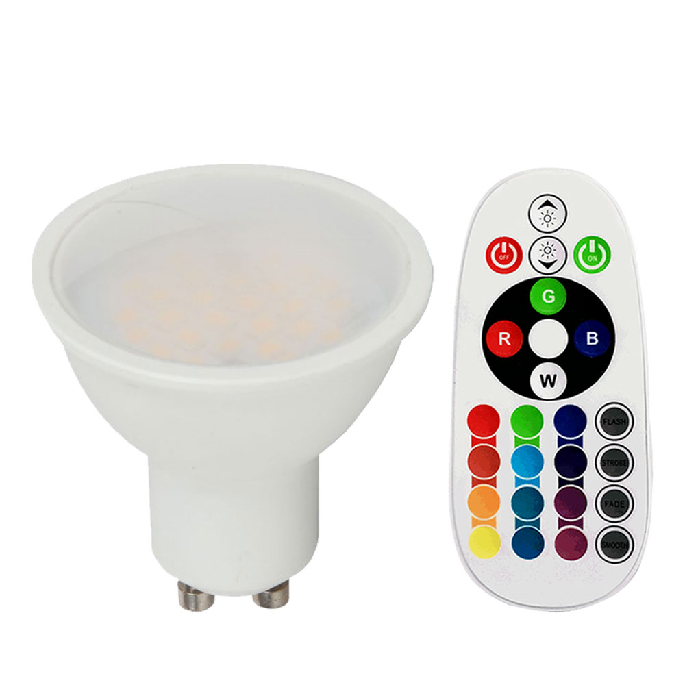 RGB LED 3,5 Watt Leuchtmittel GU10, Fernbedienung, 290 Lumen VT-2244 von V-Tac