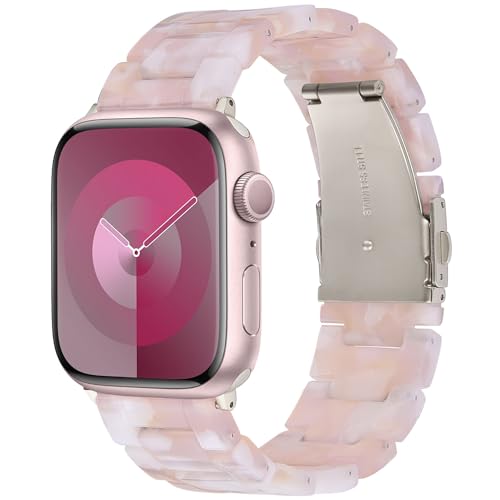 V.R.HOPE Moderes leichtes Harz Ersatzarmband kompatibel mit Apple Watch Series 7/8/9/SE/10/ 41mm 40mm 38mm 42mm Damen Herren, für Apple Watch Series 6/5/4/3/2/1 -Pollen-Sternenlicht V.R.HOPE Moderes leichtes Harz Ersatzarmband kompatibel mit Apple Watch Series 7/8/9/SE/10/ 41mm 40mm 38mm 42mm Damen Herren, für Apple Watch Series 6/5/4/3/2/1 -Pollen-Sternenlicht von V.R.HOPE